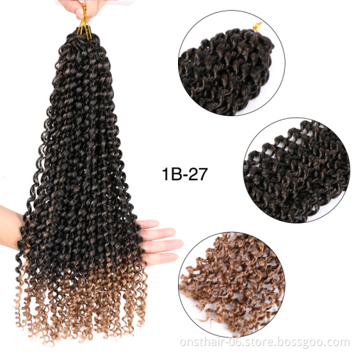 Hot Selling Onst 18inch 24inch Passion Twist Hair Synthetic Crochet Wave Braid Hair Extension Spring Twist Hair